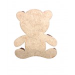 APLIQUE URSO LISO A LASER 7CM COM 3 UNIDADES MDF